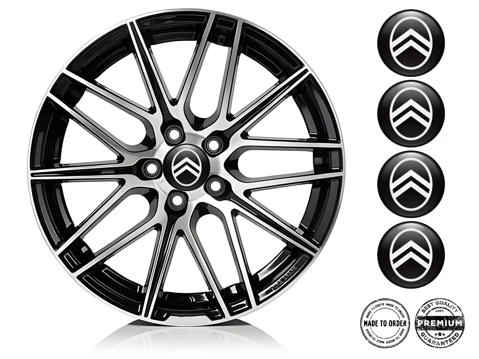 Citroen Radplaketten Ausgabe Harzgewölbte Labels